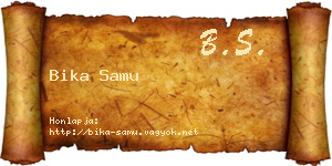 Bika Samu névjegykártya